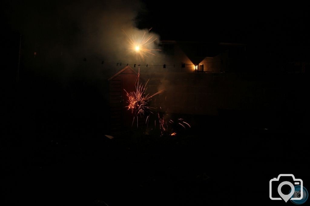 Next door's fireworks