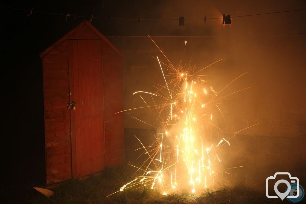 Next door's fireworks