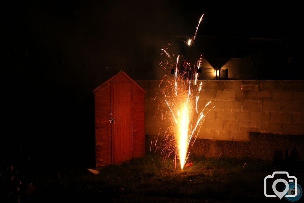 Next door's fireworks