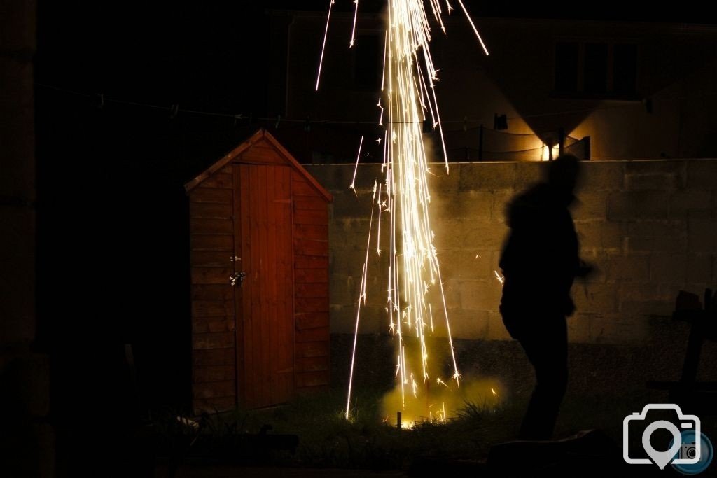 Next door's fireworks