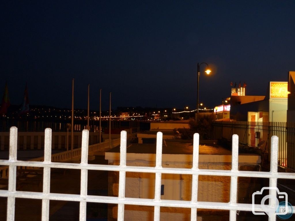 night view along prom