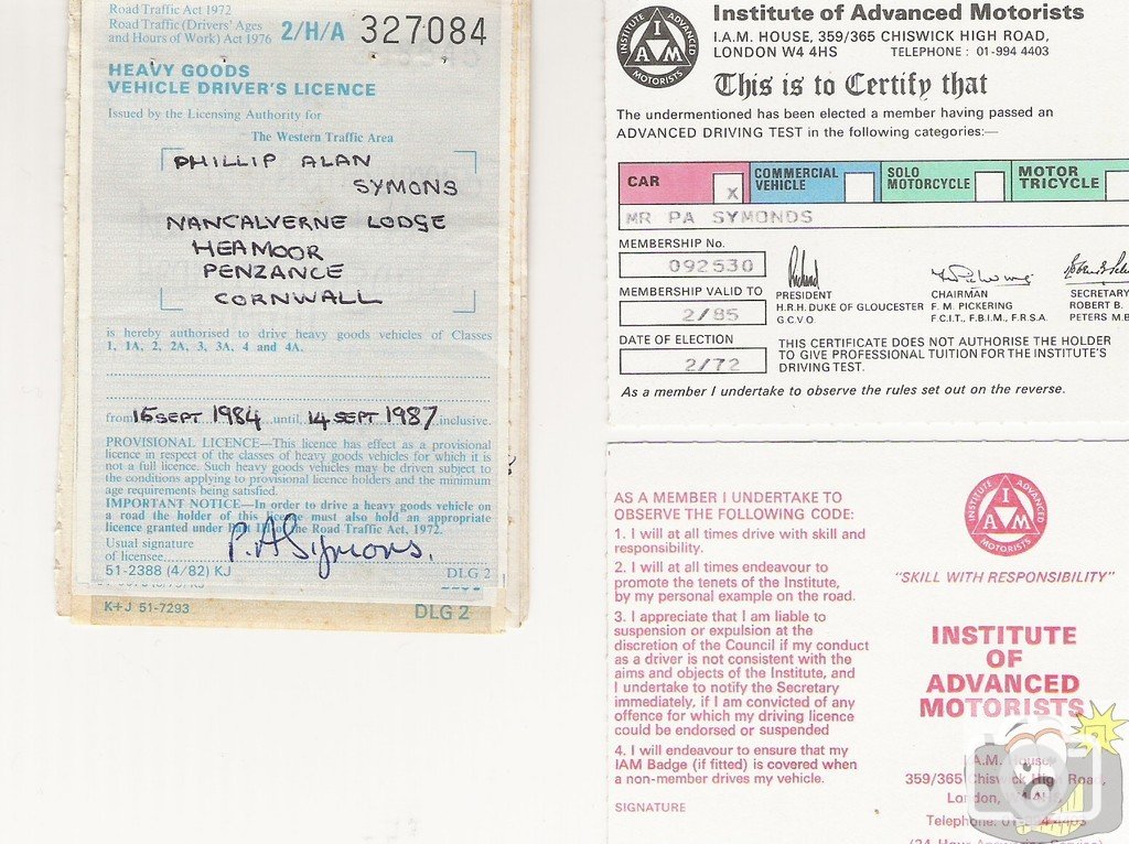 Old licences