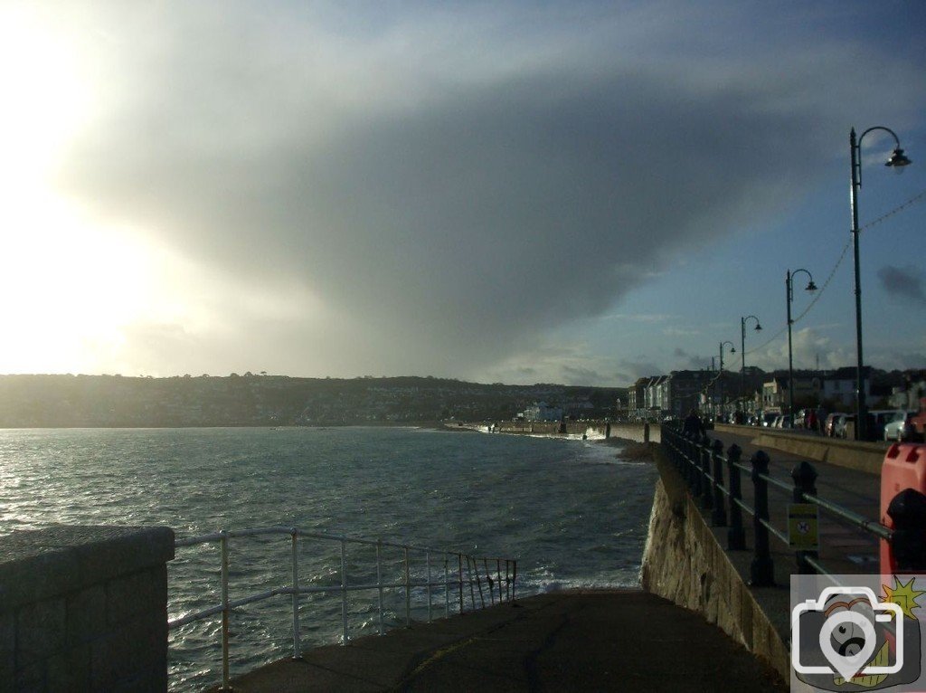 Ominous cloud over Newlyn, Boxing Day, 2009