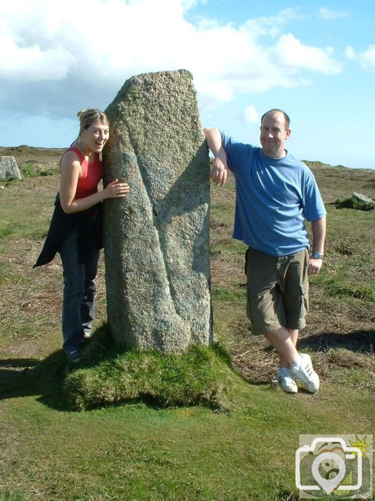 One of the larger stones of the Nine Maidens stone circle