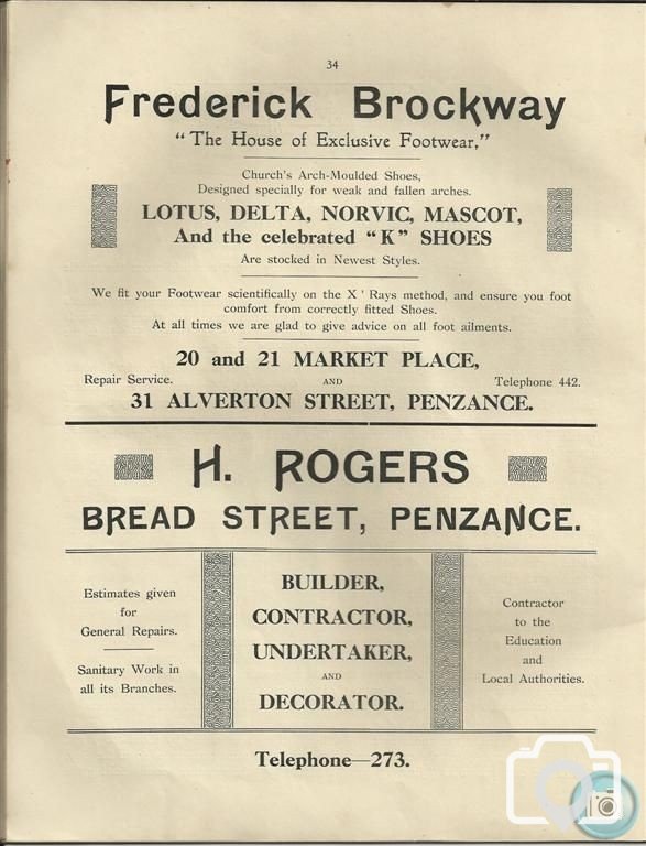 Page 34 -1933 - PENZANCE ROYAL REGATTA PROGRAMME