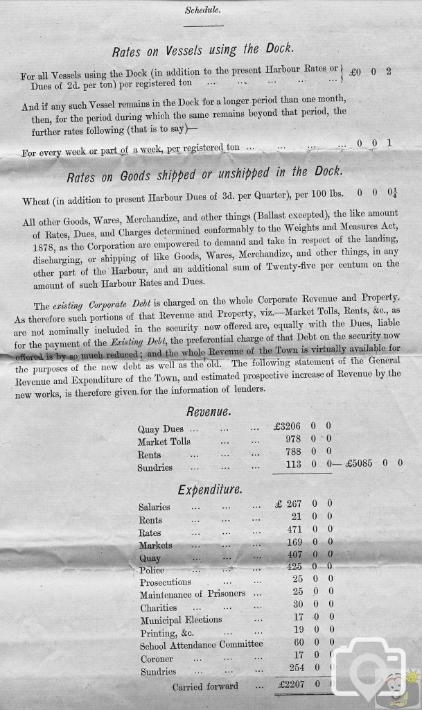 Penzance Floating Dock and Harbour Improvements 1879 Pg 3