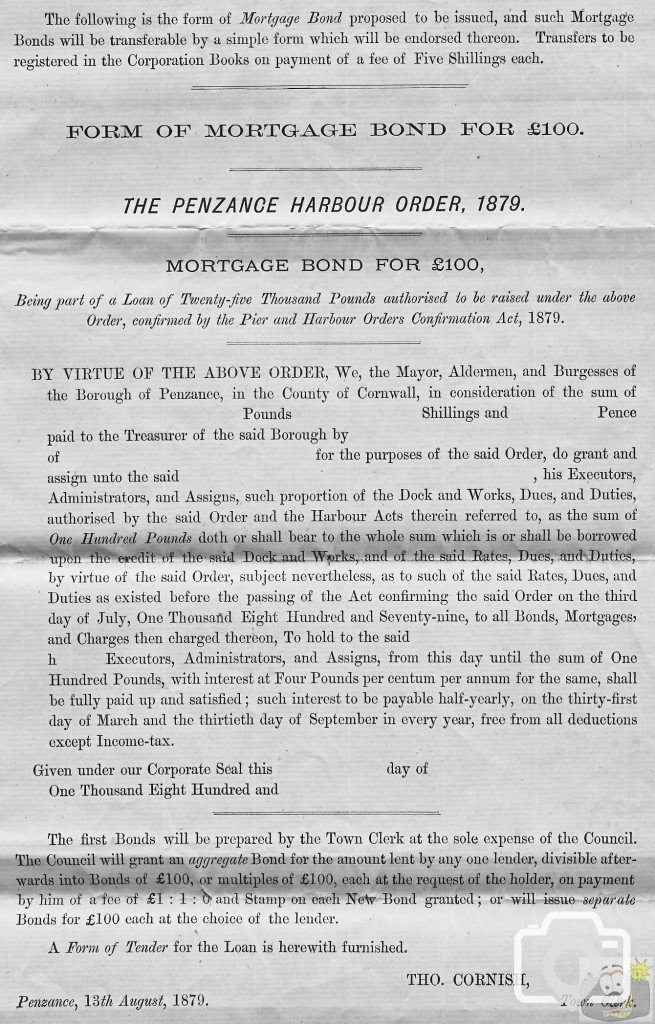 Penzance Floating Dock and Harbour Improvements 1879 Pg 5