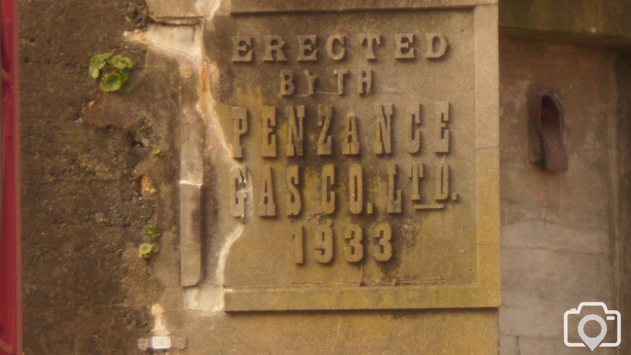 Penzance gasworks plaque