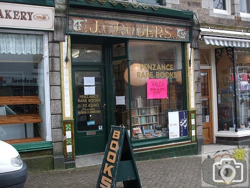 Penzance Rare Books Shop closing down as of today!