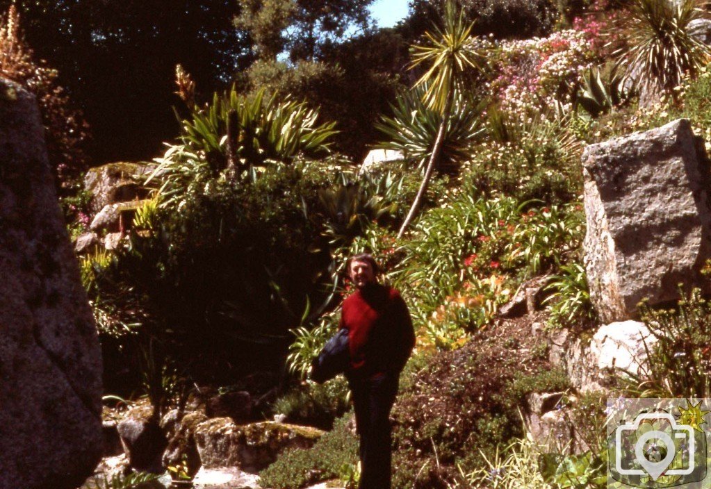 Phil by the Rockery, Tresco Gardens, Scilly
