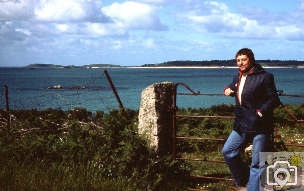 Phil props up the gate, St Martin's, 1977