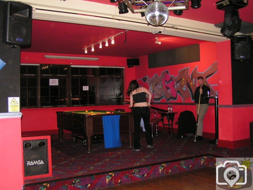 Pool table at the Regent