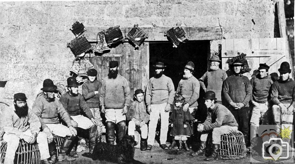 Porthgwarra fishermen, 1880s...