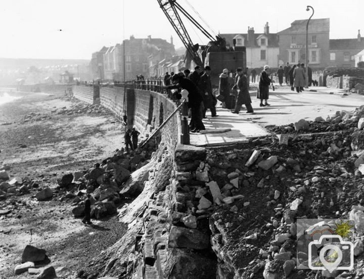 Promenade Penzance storm damage