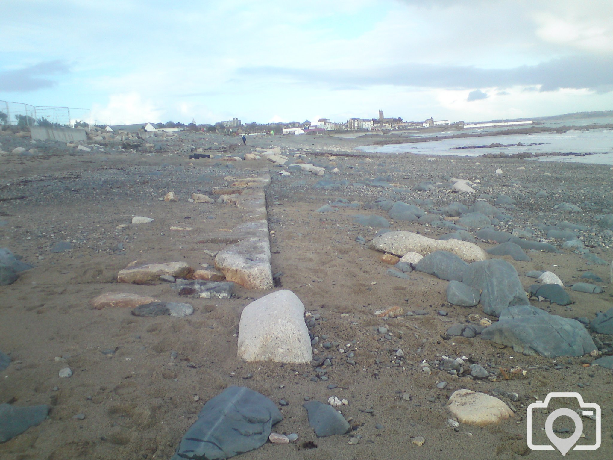 Remains of Old Sea Wall, Western Green beach