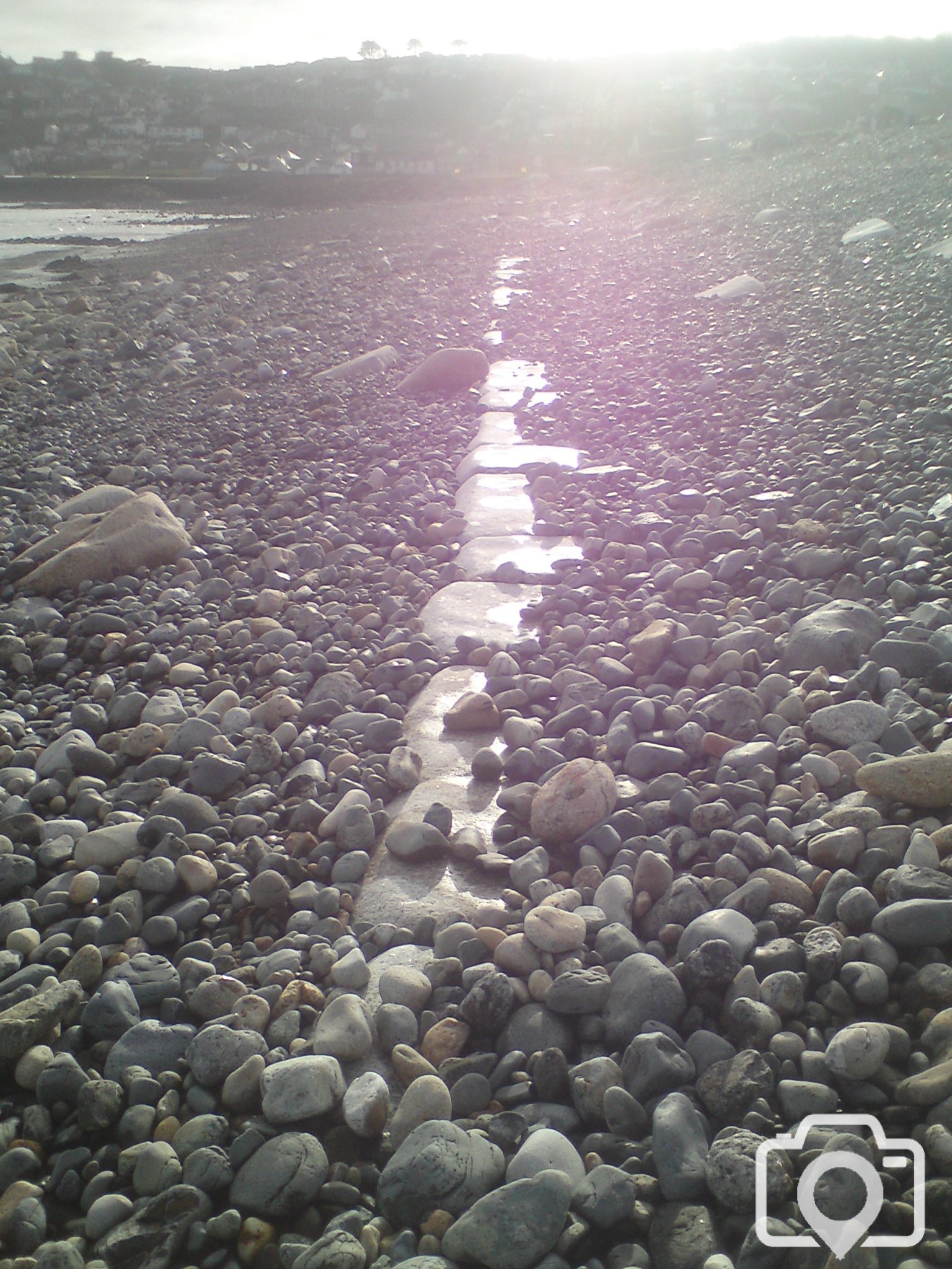 Remains of Old Sea Wall, Western Green beach