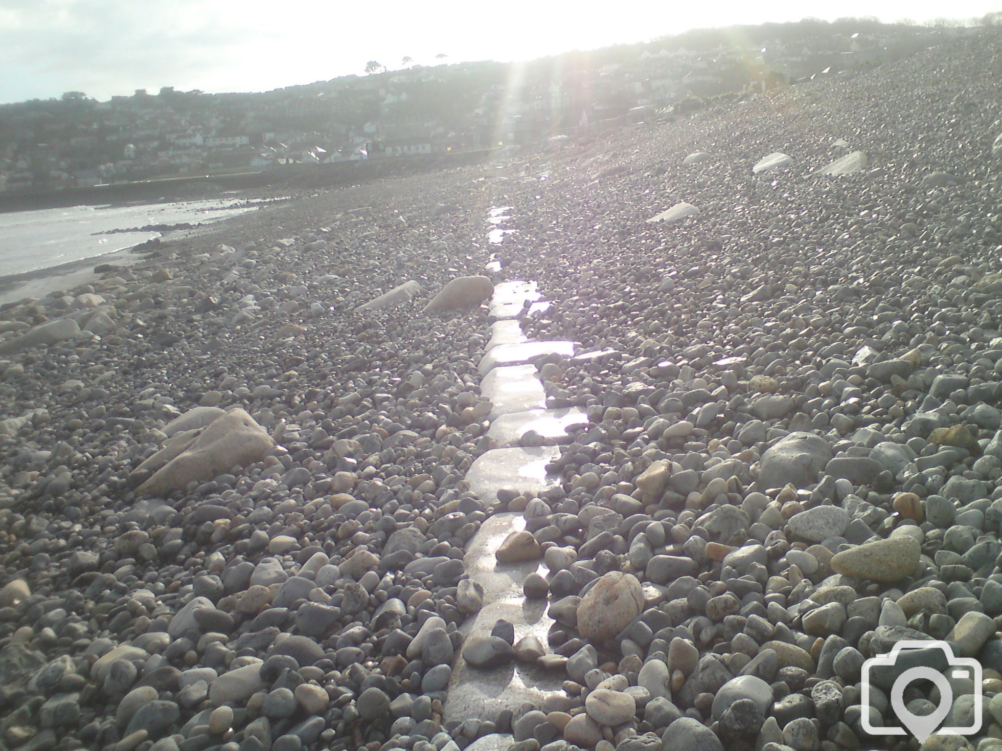 Remains of Old Sea Wall, Western Green beach