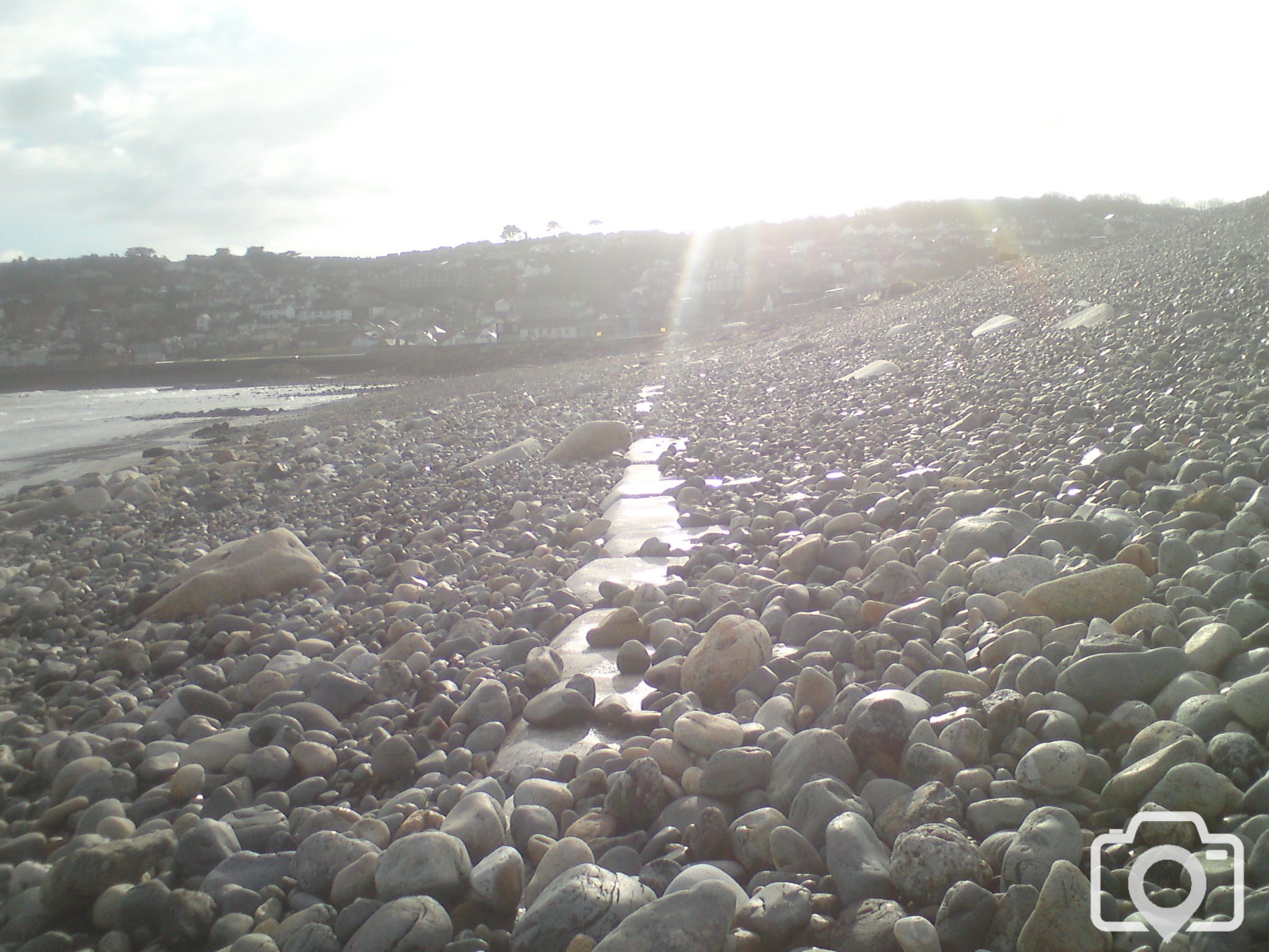 Remains of Old Sea Wall, Western Green beach