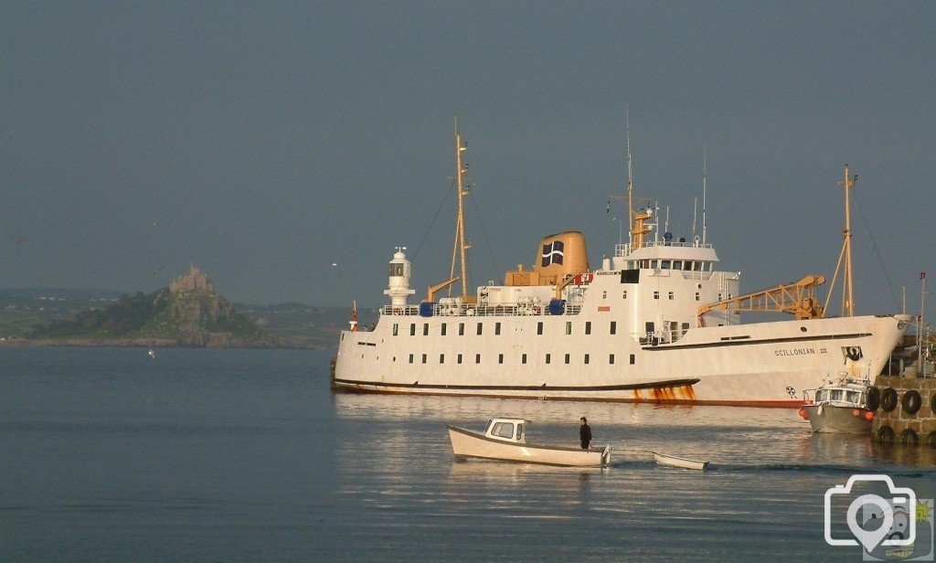Scillonian III in Penzance dock.