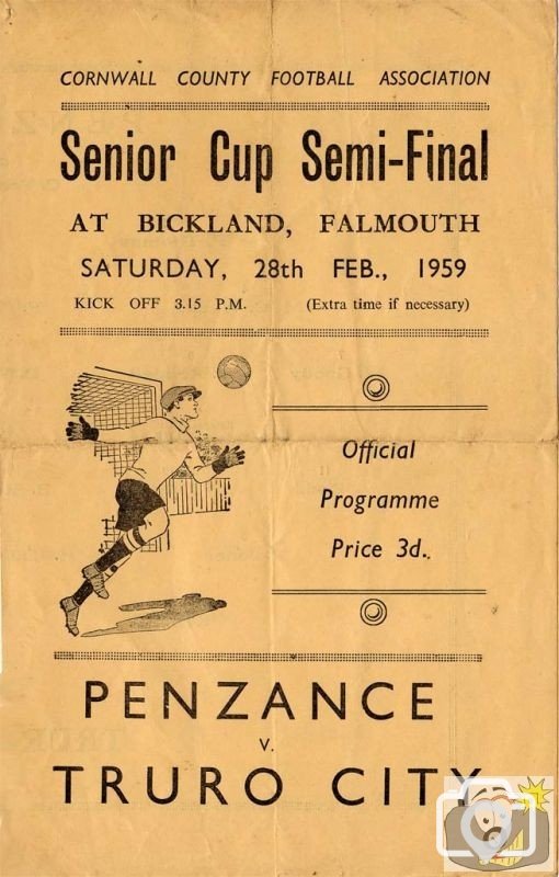 Senior Cup Semi-Final v Truro City, 28th Feb., 1959