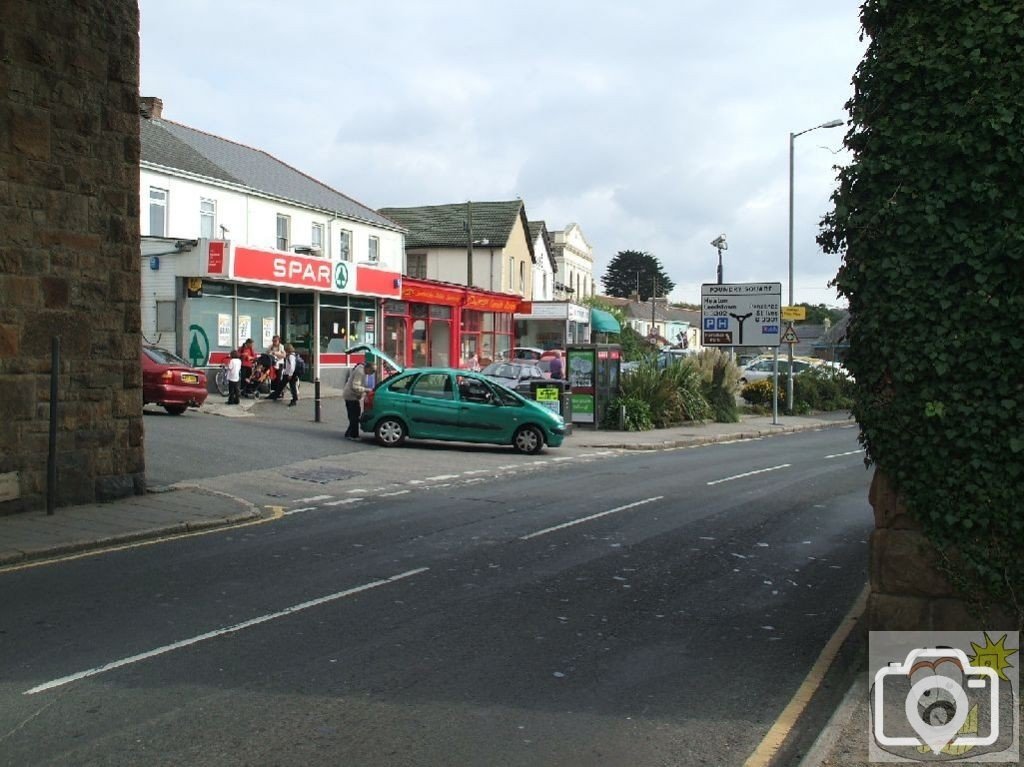 Shops from under the Viaduct, Hayle