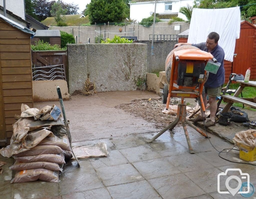 some pics of rebuild of rear garden