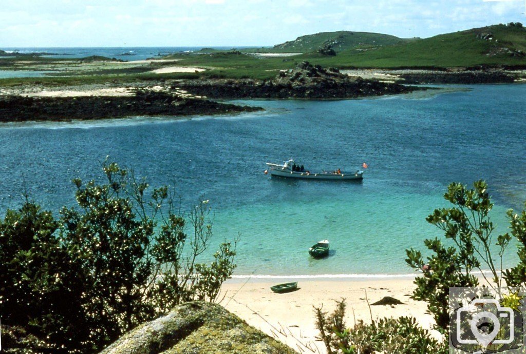 St Martin's looking towards Tresco, 1977, Scilly