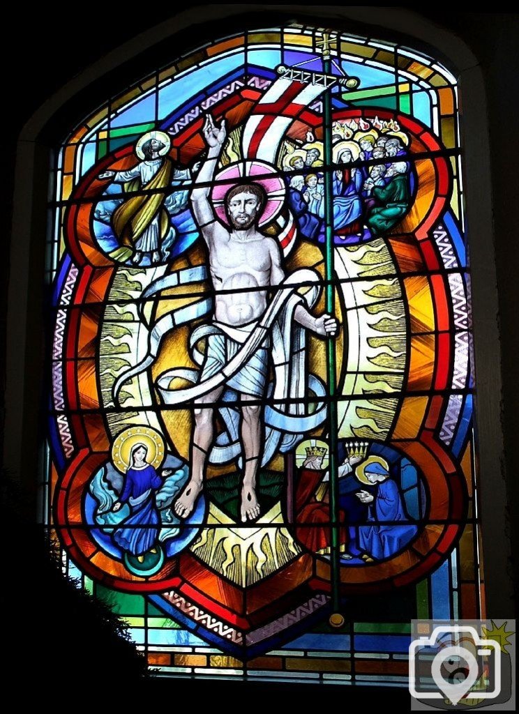 Stained glass windows in the Catholic Church in Rosevean Road