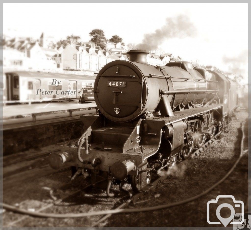 Steam trains at Penzance station easter 2010