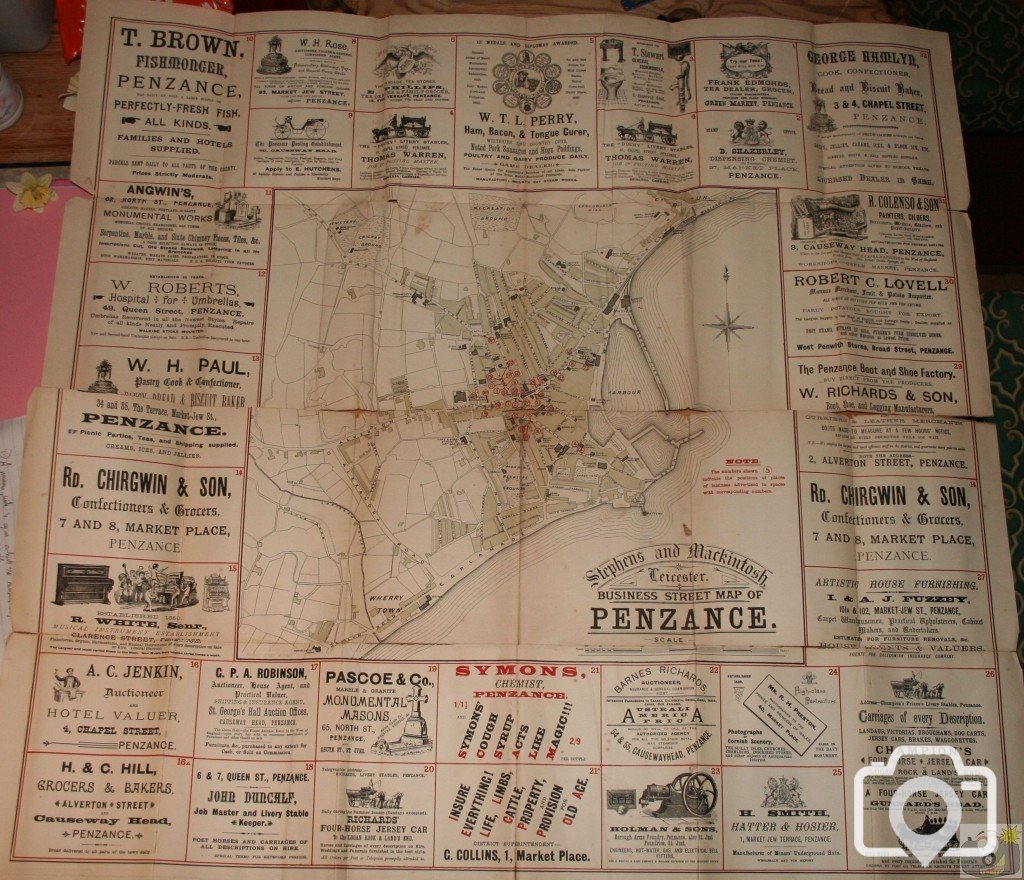 Stephens and Mackintosh Business Street Map Of Penzance