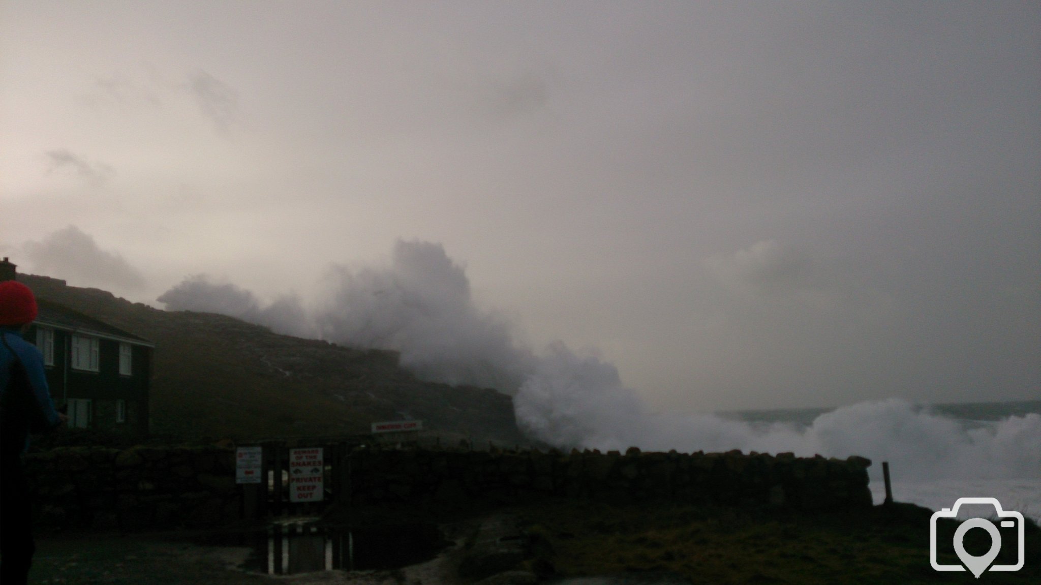 Storm Sennen Cove Cornwall 2014