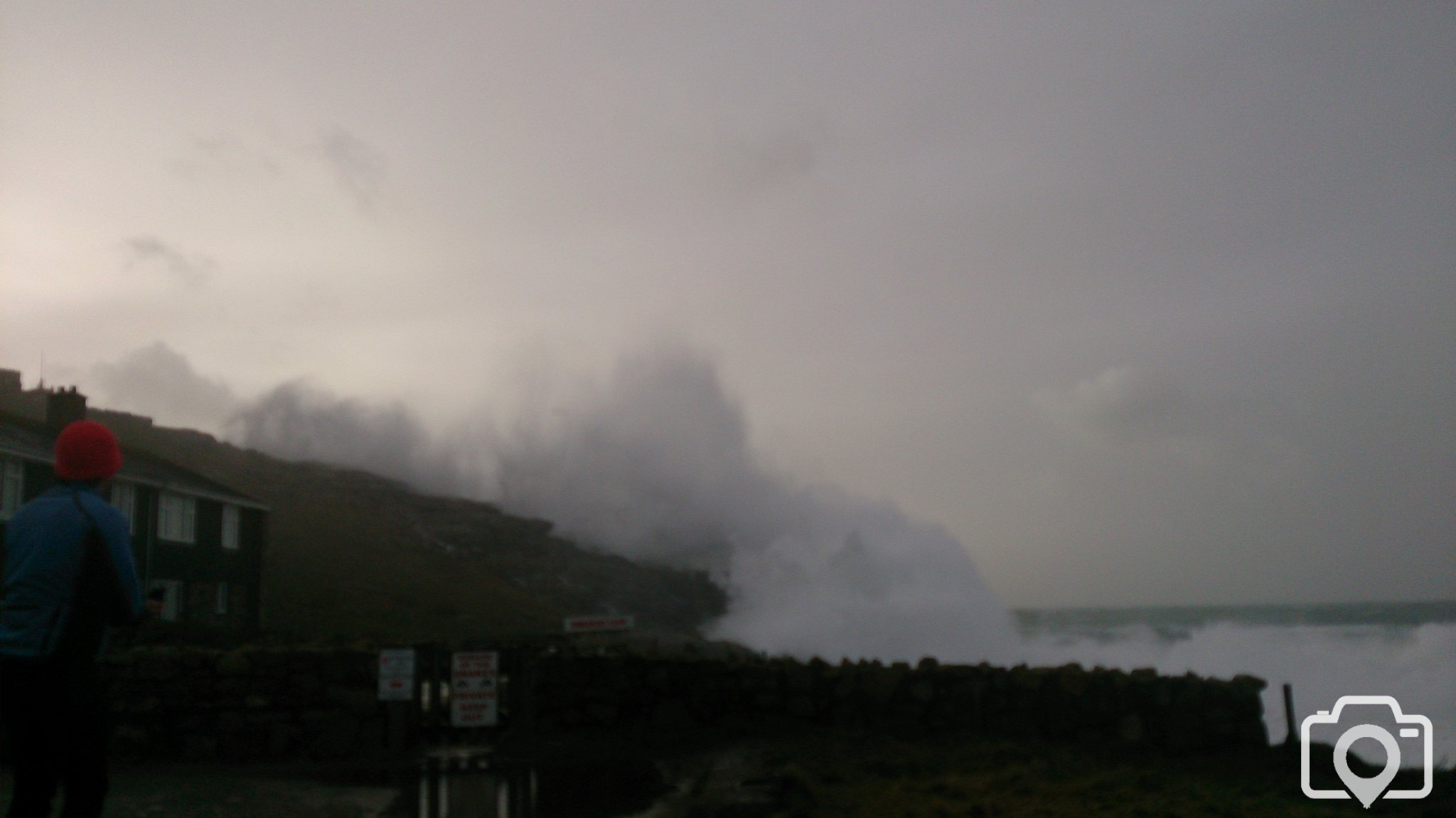 Storm Sennen Cove Cornwall 2014