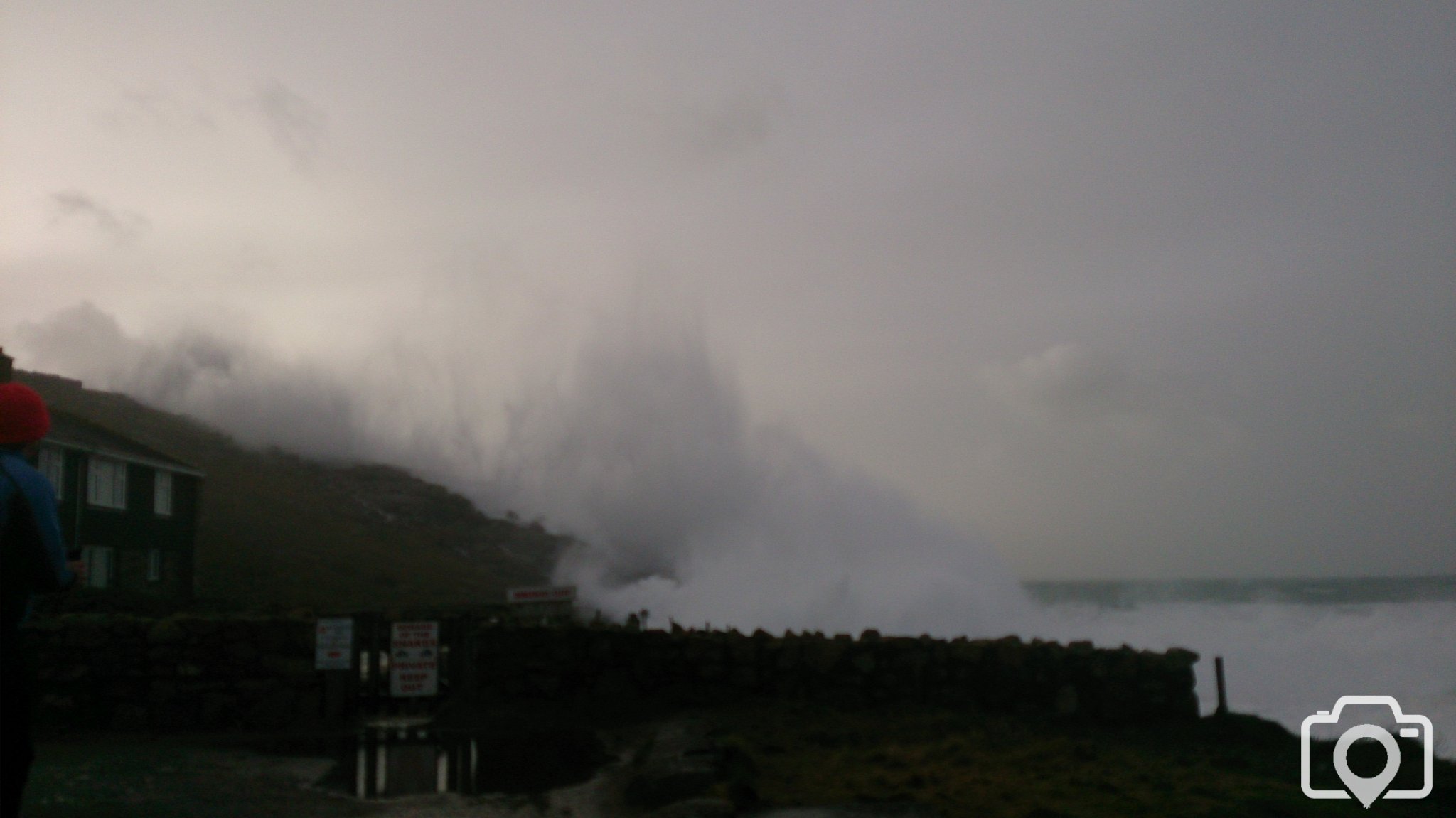 Storm Sennen Cove Cornwall 2014