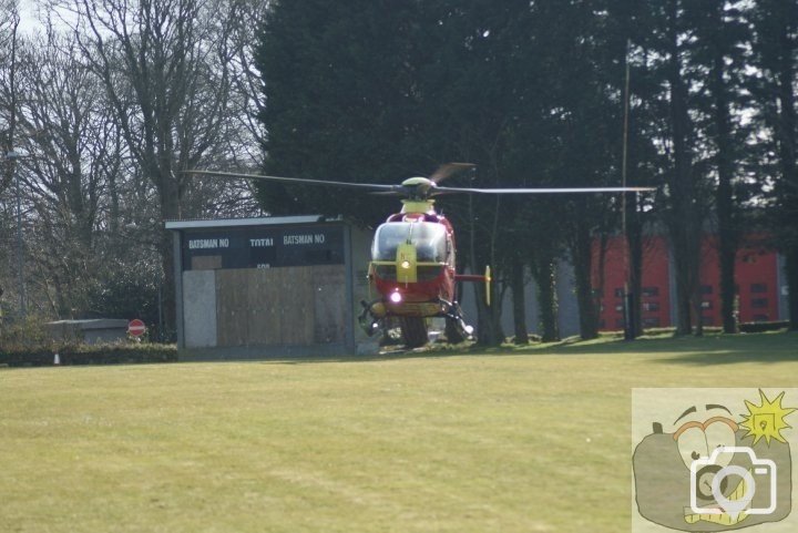 Strange way to watch the cricket