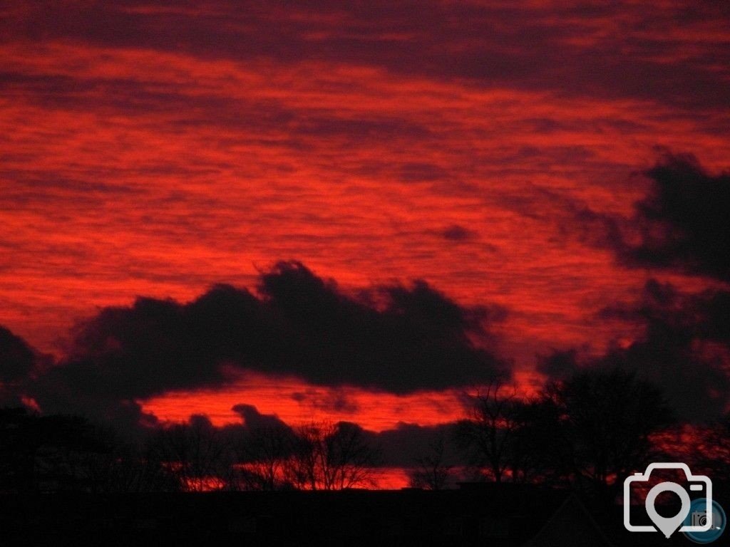 SUNSET FROM A CORNER OF THE REC - 13th JAN, 2013