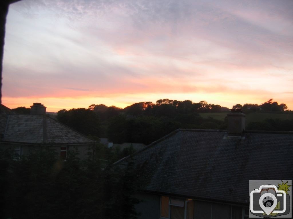 Sunset over A30 (Treneere to Heamoor) 2008