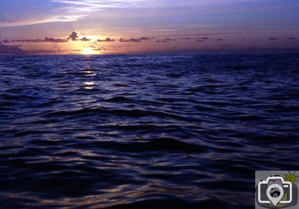 Sunset over the Western Isles, Scilly, 1977