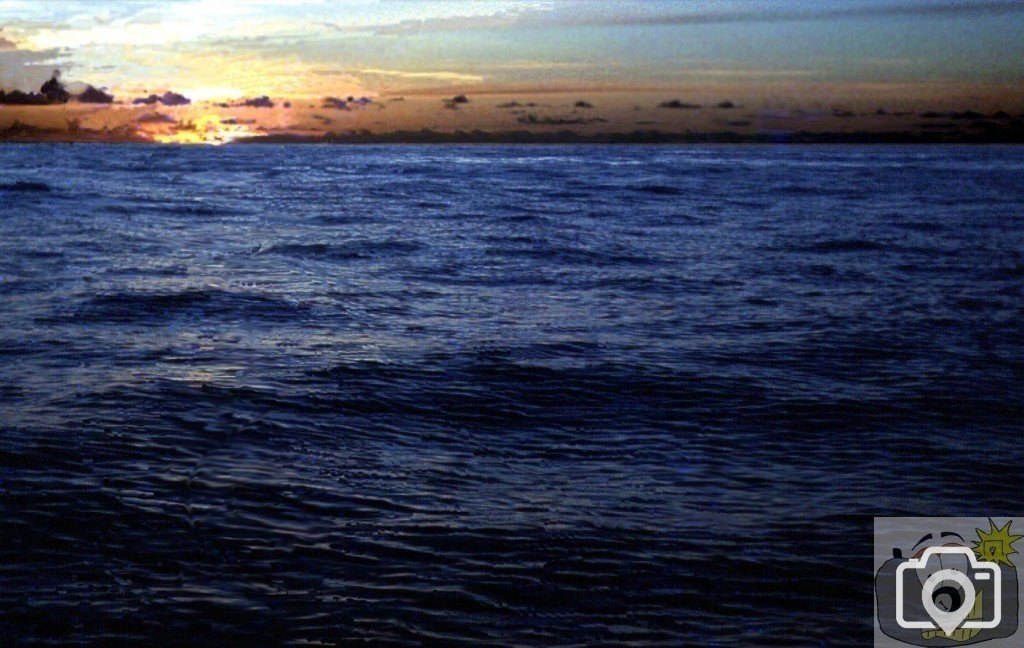 Sunset over the Western Isles, Scilly, 1977