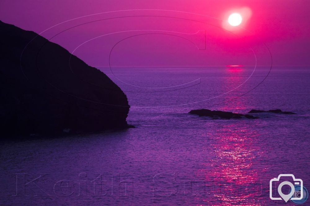 sunset portreath 28-3-12