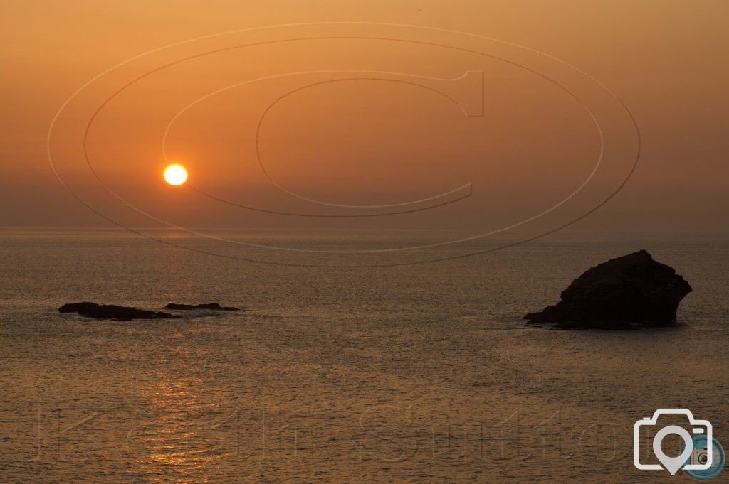 sunset portreath 28-3-12