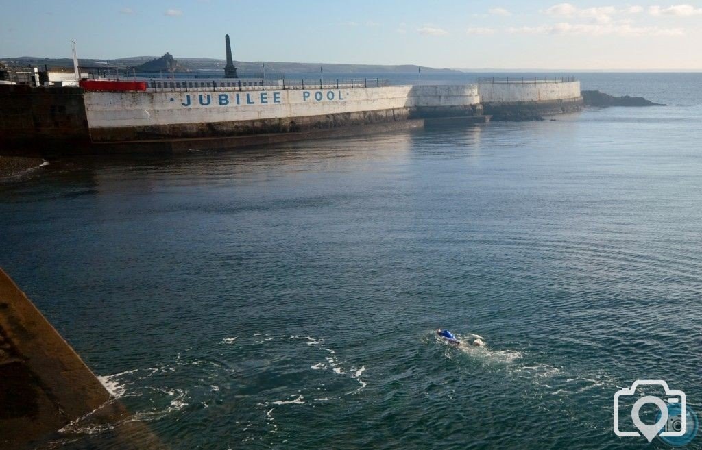 swimmers in mount's bay.