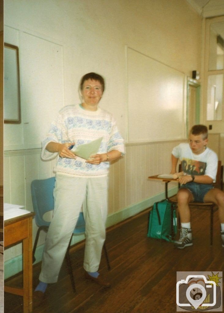 Teacher in Old St. Paul's School in Summer