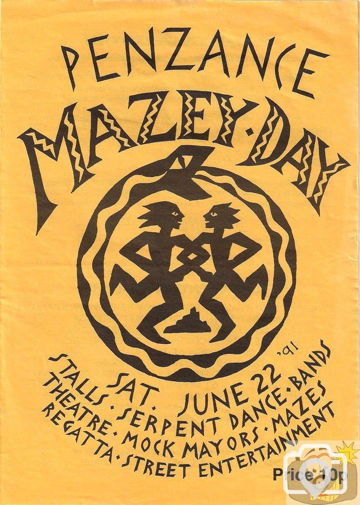 The 1991 and very first Golowan Festival/Mazey Day