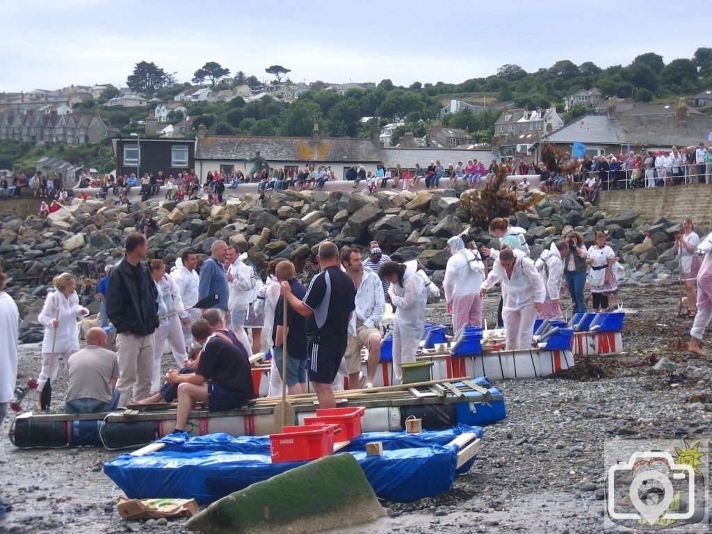 The competitors prepare