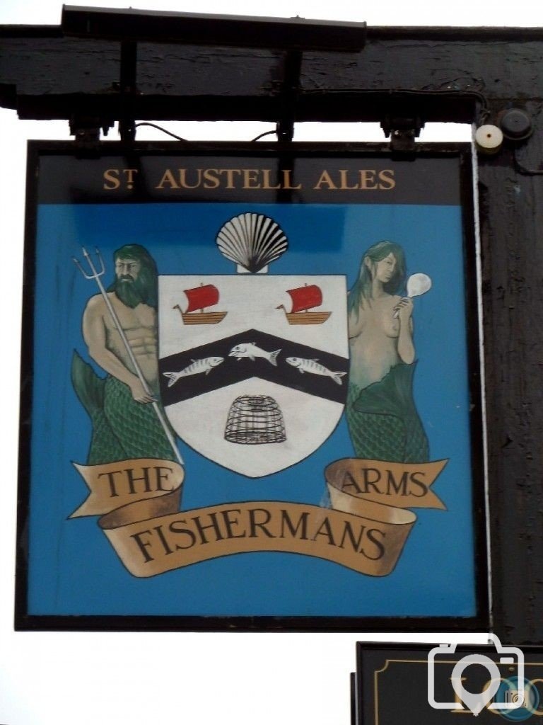 The Fisherman's Arms, Newlyn, inn sign - 28Feb12