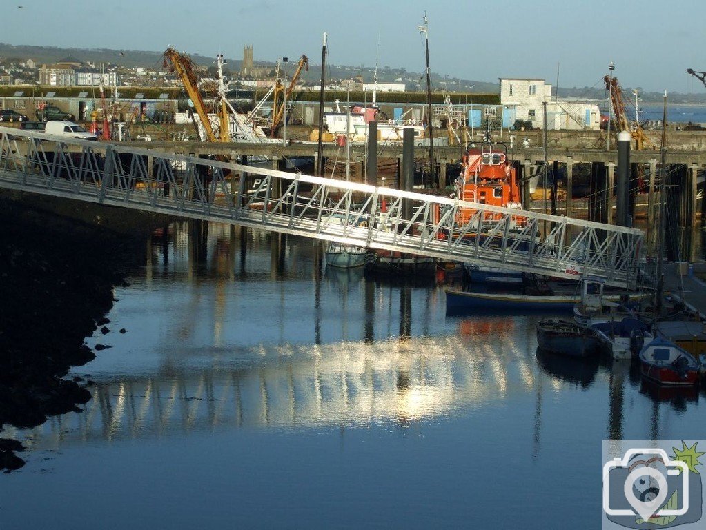 The Lifeboat and slipway, Newlyn Harbour