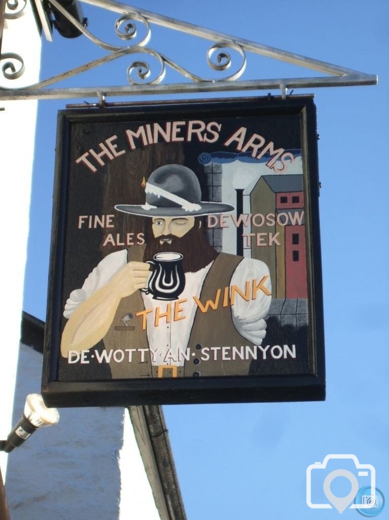 The Miners' Arms, St Just - Inn sign - 28th Jan, 2009