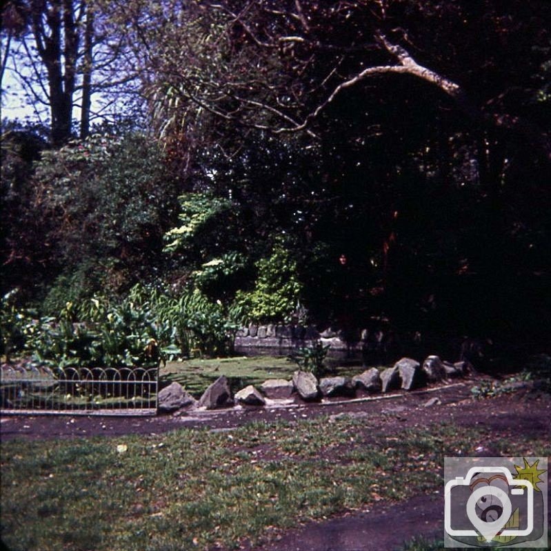 The pond at the bottom of Penlee Park, 1977