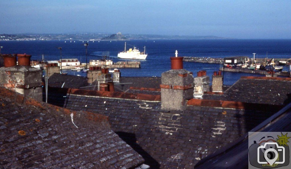 The Scillonian from the roof of 1, New Street - June, 1977