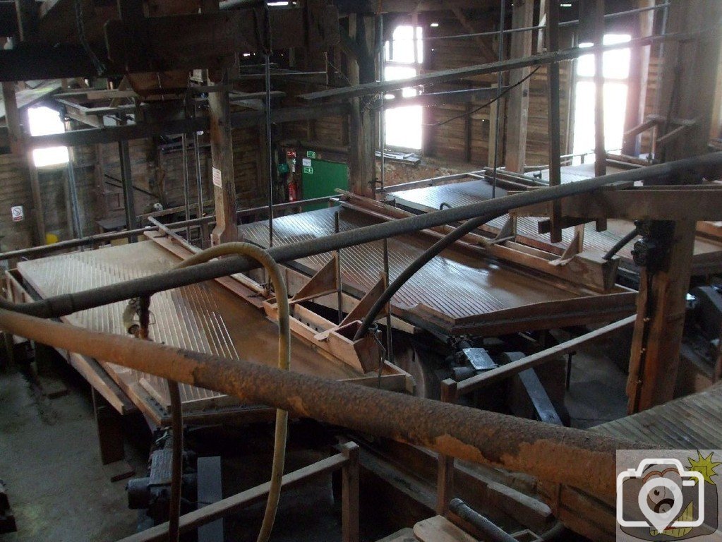 The shaking tables which sorted the minerals found with tin